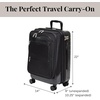 image:imageBaggallini Set Wave 22 4 Wheel Hybrid CarryOn Luggage  Lightweight Carry On Suitcase with WheelsBlack
