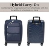 image:imageBaggallini Set Wave 22 4 Wheel Hybrid CarryOn Luggage  Lightweight Carry On Suitcase with WheelsFrench Navy