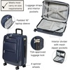 image:imageBaggallini Set Wave 22 4 Wheel Hybrid CarryOn Luggage  Lightweight Carry On Suitcase with WheelsFrench Navy