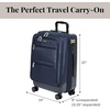 image:imageBaggallini Set Wave 22 4 Wheel Hybrid CarryOn Luggage  Lightweight Carry On Suitcase with WheelsFrench Navy
