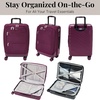 image:imageBaggallini Set Wave 22 4 Wheel Hybrid CarryOn Luggage  Lightweight Carry On Suitcase with WheelsMulberry