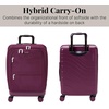 image:imageBaggallini Set Wave 22 4 Wheel Hybrid CarryOn Luggage  Lightweight Carry On Suitcase with WheelsMulberry