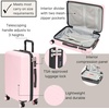 image:imageBaggallini Set Wave 26 4 Wheel Hardside Luggage  Lightweight Suitcase with WheelsBagg Pink Hardside