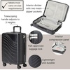 image:imageBaggallini Set Wave 26 4 Wheel Hardside Luggage  Lightweight Suitcase with WheelsBlack Hardside