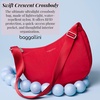 image:imageBaggallini Swift Crescent Crossbody Bag for Women  Lightweight 12x8 Travel Purse HandbagB Lite Scarlet Red