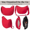 image:imageBaggallini Swift Crescent Crossbody Bag for Women  Lightweight 12x8 Travel Purse HandbagB Lite Scarlet Red
