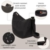 image:imageBaggallini Swift Crescent Crossbody Bag for Women  Lightweight 12x8 Travel Purse HandbagBlite Black
