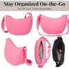 image:imageBaggallini Swift Crescent Crossbody Bag for Women  Lightweight 12x8 Travel Purse HandbagBlite Bloom Pink