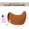 image:imageBaggallini Swift Crescent Crossbody Bag for Women  Lightweight 12x8 Travel Purse HandbagBlite Caramel