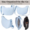 image:imageBaggallini Swift Crescent Crossbody Bag for Women  Lightweight 12x8 Travel Purse HandbagBlite Ice Blue