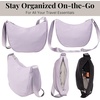 image:imageBaggallini Swift Crescent Crossbody Bag for Women  Lightweight 12x8 Travel Purse HandbagBlite Lilac