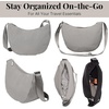image:imageBaggallini Swift Crescent Crossbody Bag for Women  Lightweight 12x8 Travel Purse HandbagBlite Silver Sand