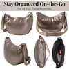 image:imageBaggallini Swift Crescent Crossbody Bag for Women  Lightweight 12x8 Travel Purse HandbagCopper Metallic