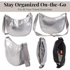 image:imageBaggallini Swift Crescent Crossbody Bag for Women  Lightweight 12x8 Travel Purse HandbagSilver Metallic