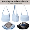 image:imageBaggallini Swift Hobo Crossbody Bag for Women  Lightweight 157x16 Travel Purse Handbag Hobo BagBlite Ice Blue