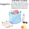 image:imageBaggallini Swift Hobo Crossbody Bag for Women  Lightweight 157x16 Travel Purse Handbag Hobo BagBlite Ice Blue