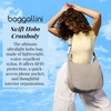 image:imageBaggallini Swift Hobo Crossbody Bag for Women  Lightweight 157x16 Travel Purse Handbag Hobo BagBlite Silver Sand
