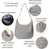 image:imageBaggallini Swift Hobo Crossbody Bag for Women  Lightweight 157x16 Travel Purse Handbag Hobo BagBlite Silver Sand