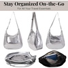 image:imageBaggallini Swift Hobo Crossbody Bag for Women  Lightweight 157x16 Travel Purse Handbag Hobo BagSilver Metallic