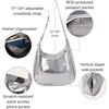 image:imageBaggallini Swift Hobo Crossbody Bag for Women  Lightweight 157x16 Travel Purse Handbag Hobo BagSilver Metallic