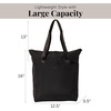 image:imageBaggallini Swift Tote Bag for Women  Lightweight 12x16 Nylon Zipped Travel Carry On Bag wLuggage SleeveBlite Black