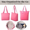 image:imageBaggallini Swift Tote Bag for Women  Lightweight 12x16 Nylon Zipped Travel Carry On Bag wLuggage SleeveBlite Bloom Pink