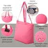 image:imageBaggallini Swift Tote Bag for Women  Lightweight 12x16 Nylon Zipped Travel Carry On Bag wLuggage SleeveBlite Bloom Pink