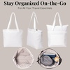 image:imageBaggallini Swift Tote Bag for Women  Lightweight 12x16 Nylon Zipped Travel Carry On Bag wLuggage SleeveBlite Bright White