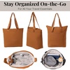 image:imageBaggallini Swift Tote Bag for Women  Lightweight 12x16 Nylon Zipped Travel Carry On Bag wLuggage SleeveBlite Caramel