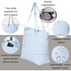 image:imageBaggallini Swift Tote Bag for Women  Lightweight 12x16 Nylon Zipped Travel Carry On Bag wLuggage SleeveBlite Ice Blue