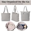 image:imageBaggallini Swift Tote Bag for Women  Lightweight 12x16 Nylon Zipped Travel Carry On Bag wLuggage SleeveBlite Silver Sand
