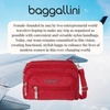 image:imageBaggallini Triple Zip Small Crossbody Bag for Women  Lightweight Convertible Fanny Pack Belt BagApple