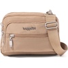 image:imageBaggallini Triple Zip Small Crossbody Bag for Women  Lightweight Convertible Fanny Pack Belt BagBeach