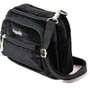 image:imageBaggallini Triple Zip Small Crossbody Bag for Women  Lightweight Convertible Fanny Pack Belt BagBlack Velvet
