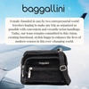 image:imageBaggallini Triple Zip Small Crossbody Bag for Women  Lightweight Convertible Fanny Pack Belt BagBlack Velvet