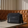 image:imageBaggallini Triple Zip Small Crossbody Bag for Women  Lightweight Convertible Fanny Pack Belt BagBlack With Sand Lining