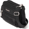 image:imageBaggallini Triple Zip Small Crossbody Bag for Women  Lightweight Convertible Fanny Pack Belt BagBlack With Sand Lining