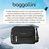 image:imageBaggallini Triple Zip Small Crossbody Bag for Women  Lightweight Convertible Fanny Pack Belt BagBlack With Sand Lining