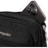 image:imageBaggallini Triple Zip Small Crossbody Bag for Women  Lightweight Convertible Fanny Pack Belt BagBlack With Sand Lining