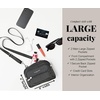 image:imageBaggallini Triple Zip Small Crossbody Bag for Women  Lightweight Convertible Fanny Pack Belt BagCharcoal