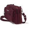 image:imageBaggallini Triple Zip Small Crossbody Bag for Women  Lightweight Convertible Fanny Pack Belt BagDark Cherry