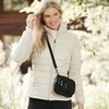 image:imageBaggallini Triple Zip Small Crossbody Bag for Women  Lightweight Convertible Fanny Pack Belt BagDark Cherry