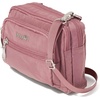 image:imageBaggallini Triple Zip Small Crossbody Bag for Women  Lightweight Convertible Fanny Pack Belt BagDusty Mauve