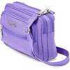 image:imageBaggallini Triple Zip Small Crossbody Bag for Women  Lightweight Convertible Fanny Pack Belt BagLavender Surf