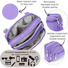 image:imageBaggallini Triple Zip Small Crossbody Bag for Women  Lightweight Convertible Fanny Pack Belt BagLavender Surf