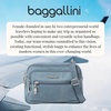 image:imageBaggallini Triple Zip Small Crossbody Bag for Women  Lightweight Convertible Fanny Pack Belt BagLight Indigo Denim