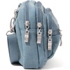 image:imageBaggallini Triple Zip Small Crossbody Bag for Women  Lightweight Convertible Fanny Pack Belt BagLight Indigo Denim