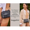 image:imageBaggallini Triple Zip Small Crossbody Bag for Women  Lightweight Convertible Fanny Pack Belt BagMidnight Blossom Print