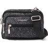 image:imageBaggallini Triple Zip Small Crossbody Bag for Women  Lightweight Convertible Fanny Pack Belt BagMidnight Blossom Print