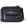 image:imageBaggallini Triple Zip Small Crossbody Bag for Women  Lightweight Convertible Fanny Pack Belt BagMidnight Blossom Print